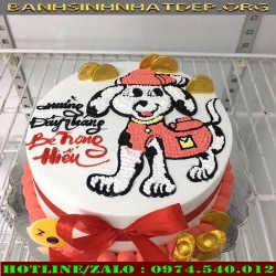 Bánh Kem Con Chó Đáng Yêu Cho Bé Gái - TT10